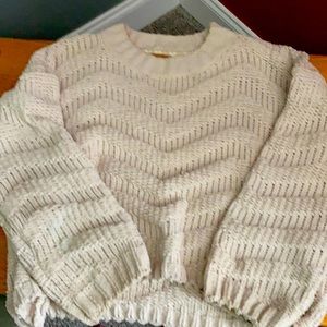 Off White Cropped Sweater